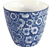 Tasse À Latte Greengate Selma Bleue Avec Fleurs 300 Ml