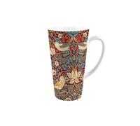 Tasse à latte Red Strawberry Thief - William Morris Gifts - Grande tasse à thé/café en céramique