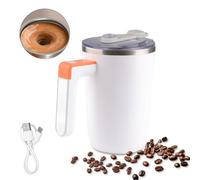 Tasse à mélange automatique avec couvercle - Rechargeable - Doublure en acier inoxydable 304 - Étanche - Pour thé, lait, coco, bureau, école, salle de sport