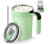 Tasse à mélange automatique de 380 ml, avec affichage de la température, tasse à café auto-mélangeante, tasse à café intelligente, mélange automatique, tasse magnétique pour protéines de café, vert