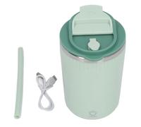 Tasse à mélanger automatique 380 ml en acier inoxydable 304, rechargeable par USB, portable, pour mélanger le café, le lait et le thé, pour le bureau et les voyages (Verde)