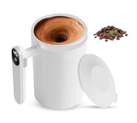 Tasse à mélanger automatique 400 ml Tasse à café à mélangeur automatique : tasse à mélanger magnétique automatique avec couvercle, rechargeable par USB Tasse mélangeuse électrique lavable pour café