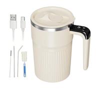 Tasse à mélanger automatique, 400 ml, tasse à café rechargeable, tassé à mélanger mains libres, couvercle intelligent avec affichage de la température, pour café, chocolat chaud, lait, bureau, maison