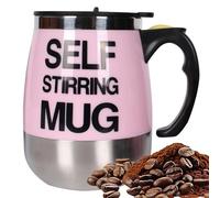 Tasse à mélanger automatique, 400 ml, tasse à mélanger électrique avec couvercle, tasse à café magnétique, poignée ergonomique pour la maison, le bureau, les voyages, l'école, le camping, le