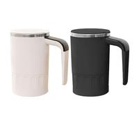 Tasse à mélanger automatique - Acier inoxydable et ABS 380 ml | Fonction d'agitation magnétique avec amovible, affichage de la température, rechargeable par USB, tasse à café intelligente pour la
