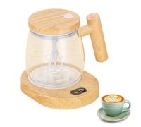 Tasse à mélanger en verre borosilicate avec couvercle et mélangeur | Tasse à mélanger automatique pour la maison, le bureau, les voyages, le café, le lait, tasse électrique en verre borosilicate