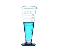 Tasse à mesurer conique en verre de 25mL, bécher triangulaire, cylindre de laboratoire, équipement de chimie