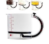 Tasse À Mesurer Coulissante Multifonctionnelle, Tasse À Mesurer Réglable 4 En 1, Base De Joint De Style Grattoir, Mesures Métriques Et Impériales, for La Cuisson