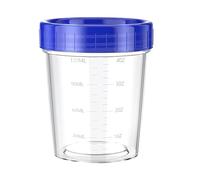 Tasse à mesurer de 120ml avec couvercle, récipient d'assaisonnement anti-fuite, récipient de trempage en plastique réutilisable et empilable (Clear, 7x6.2x5cm)