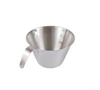 Tasse à mesurer en acier inoxydable 304 avec échelle intégrée et bec verseur pour une mesure précise et un versement sans désordre (A)