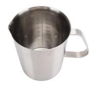 Tasse à mesurer en acier inoxydable 304, résistant à la chaleur, graduation claire, bec verseur en métal, résistant au lave-vaisselle, bécher gradué avec poignée (500ML)