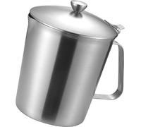 Tasse à mesurer en acier inoxydable à usages multiples Pichet à mousse de lait avec couvercle à poignée pour Latte Art Coffee Bar 500ml