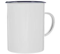 Tasse à Mesurer en Émail 1000ml Vintage Blanche Ambiance Halloween Noël | Repères Gradués Intégrés, Base Plate Stable, Poignée Ergonomique, pour Lait Chocolat Chaud Café, Maison ou Camping
