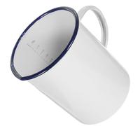 Tasse à Mesurer en Émail Blanc 1000ml, Style Rétro, Poignée Ergonomique | Graduations Intégrées, Fond Plat Stable, Usage Chaud ou Froid, pour Café, Soupe, Vin, Voyages en Rv