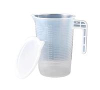 Tasse à mesurer en plastique avec couvercle, 5000/3500/2000/1000/500/250/100ml, bécher mélangeur transparent for des mesures précises(500ml)