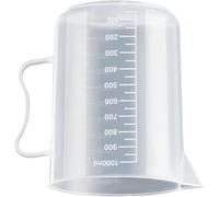 Tasse à mesurer en plastique transparent de grande capacité - Bécher de laboratoire gradué avec couvercle for une mesure précise du liquide(3500ml(with a lid))
