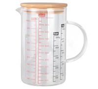 Tasse à mesurer en verre Tissting avec bec verseur en forme de V, verre borosilicate de 500 ml pour un versement précis - Large poignée transparente pour une utilisation en (1000ml)