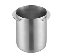 Tasse à mesurer expresso en acier inoxydable pour un pesage précis du café moulu avec porte-filtres de 58 mm (argent)
