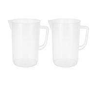 Tasse à Mesurer Graduée en Plastique Blanc 2 Pièces 3000ml | Marquages Gradués, Versement Propre, Usage Atelier et Entretien Auto, pour Liquides de Frein et Transmission