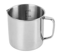 Tasse à mesurer pratique en acier inoxydable avec lignes de mesure claires, multifonction, pour la cuisson, poignée ergonomique