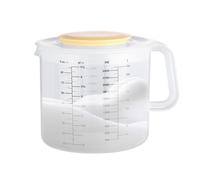 Tasse à mesurer précise - Tasse à mesurer transparente avec couvercle | Capacité de 2400 ml | Bol à mélanger avec poignée ergonomique, pichet à liquide réutilisable résistant aux éclaboussures pour