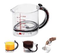 Tasse À Mesurer Réglable 4 en 1 avec Base de Joint Grattoir, Outil de Cuisine Multifonction pour la Pâtisserie Et la Cuisine, Conception Peu Encombrante avec Mesures Métriques Et Impériales