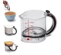 Tasse à mesurer réglable 4 en 1, tasses à mesurer multifonctions avec base de joint de style grattoir, conception sans gaspillage, tasse à mesurer réglable de 250 ml, facile à nettoyer