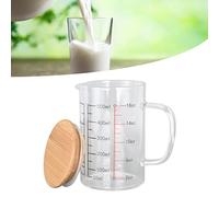 Tasse à mesurer Tyenaza en verre borosilicate, bec en V, graduation transparente, prise en main confortable, pour eau, vin, lait, café et alcool (500 ml)