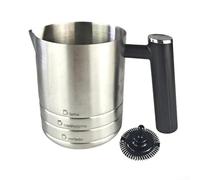 Tasse à mousser à lait, pichet vapeur à lait, avec tête d'agitation, pièces de rechange pour machines à café ES601 ES655, matériau en acier inoxydable pour une mousse de lait optimale
