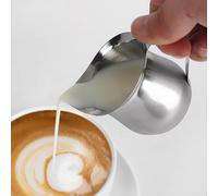 Tasse à mousser le lait en acier inoxydable pour bars expresso et cuisines, hygiénique non poreux, conserve la température pendant le processus de moussage (150 ml)