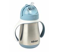 Tasse à paille bébé inox 250 ml Bleu