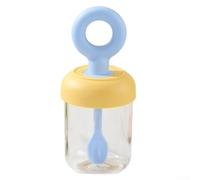 Tasse à petit déjeuner étanche avec cuillère intégrée et compartiment séparé pour vinaigrette - 500 ml - Jaune