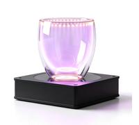 Tasse À Plasma Tesla, Mug Lumineux, Tasse en Verre À Effet Éclair, Tactile, Lumière Rouge, Base Excitatrice, pour Boissons, Gadget Scientifique Fascinant, Cadeau Original Et Unique