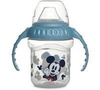 Tasse à poignée Sippy 250 ml - Bec silicone anti-fuites - Mickey Cool Transparent