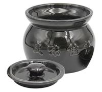 Tasse à Ragoût en Céramique 400ml Noire pour Soupe et Ragoût | Marmite Multifonction, Surface Lisse, Anti Brûlure, pour Hôtels et Familles, Accessoire Cuisine