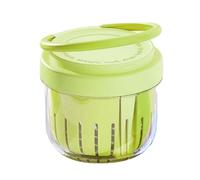Tasse à salade de fruits | Conteneurs portables de 650 ml | Shaker à salade et passoire parfait | Tasse à passoire pour la nuit, les flocons d'avoine pour la randonnée, le pique-nique, les voyages