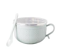 Tasse à soupe - Récipient de nourriture avec couvercle de 14 x 9,5 x 9,5 cm, grands bols à soupe de 25 oz, bocaux à avoine réutilisables, récipients pour déjeuner de voyage, thé, Na