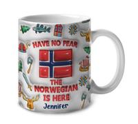 Tasse À Thé 2D Keine Angst, Der Norweger Ist Da! Avec Poignée Mug En Céramique Moderne Coffee Mugs Pour Collègue Partenaire Boissons