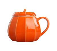 Tasse à thé à la en céramique - Couvercle à anse pour tasses à café d'automne 240 ml, tasse à thème d'action de grâces d'Halloween | Lait de chaud décoratif, boissons C