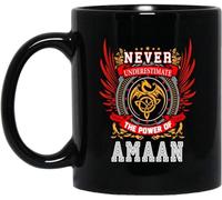 Tasse À Thé Amaan Parfait Ne Sous-Estimez Jamais Le Pouvoir D'Amaan Rétro Tasses À Café En Céramique Décoratifs Coffee Mugs Pour Femme Maison Ami