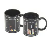 Tasse à thé animée, tasse à café sensible à la chaleur, mug à café rétro avec effet thermique, changement de couleur, changement de motif (Tetris)