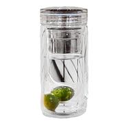 Tasse à Thé avec Couvercle | Tasse À Thé En Verre Avec Infuseur | Mug Transparent Étanche De Grande Capacité,Pour Servir Camping, Collègues, Voyage, Voiture, Extérieur, Fête, Famille, Amis,
