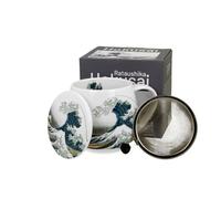 Tasse à thé avec infuseur et couvercle inspiré de K. Hokusai The Great Wave - 0,43 l