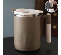 Tasse à Thé avec Infuseur Mug Isotherme avec Poignée Tasse Thermos Café Tisaniere avec Filtre et Couvercle 450ml, Acier Inoxydable 304, Plastique PP Gobelet Thermos (Kaki)