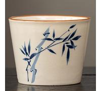 Tasse à thé beige Ru Kiln - Plante traditionnelle chinoise - Tasse à café en céramique peinte à la main - Bol à thé domestique - Tasse à thé - Tasse de méditation