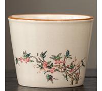 Tasse à thé beige Ru Kiln - Plante traditionnelle chinoise - Tasse à café en céramique peinte à la main - Bol à thé domestique - Tasse à thé - Tasse de méditation