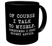 Tasse À Thé Bien Sûr, Je Me Parle Parfois À Moi-Même. J'Ai Besoin De Conseils D'Experts. Décoratifs Mug À Café En Céramique Minimaliste Tasses De Café Pour Boissons Homme Eau