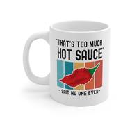 Tasse À Thé « C'Est Trop De Sauce Piquante ! » N'A Jamais Dit Personne, Amateur De Cuisine Épicée. Rétro Tasses À Café En Céramique Minimaliste Tasses À Café Pour Maison Lait Eau