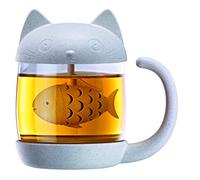 Tasse à thé chat avec œuf à thé intégré | Tasse de chat | Passoire à thé | Œuf à thé | Tasse à chat | Tasse à thé | Tasse à thé avec couvercle | Verre à thé | Aspect chat