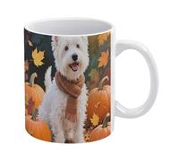 Tasse À Thé Chien D'Automne West Highland White Terrier Citrouille Minimaliste Mug À Café En Céramique Rétro Coffee Mugs Pour Homme Femme Ami